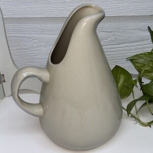 Modern Russel Wright Oneida 10 inch Beige Water Or Tea Pitcher Stoneware